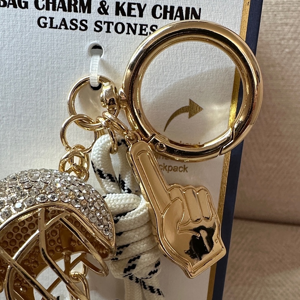 Piper N Gold and Brown Bag Charm & Keychain - Picture 6 of 10